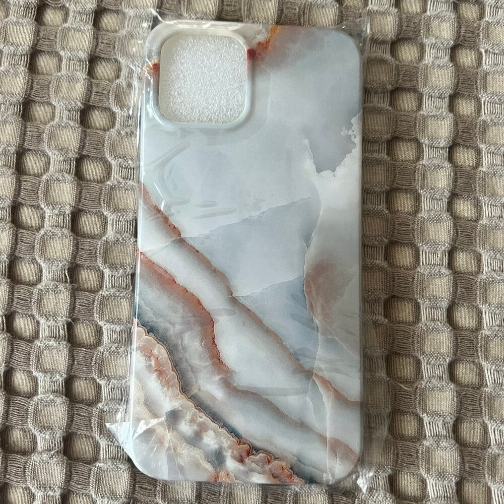 Tan/White Marble iPhone 12/12 Pro Case, NWT